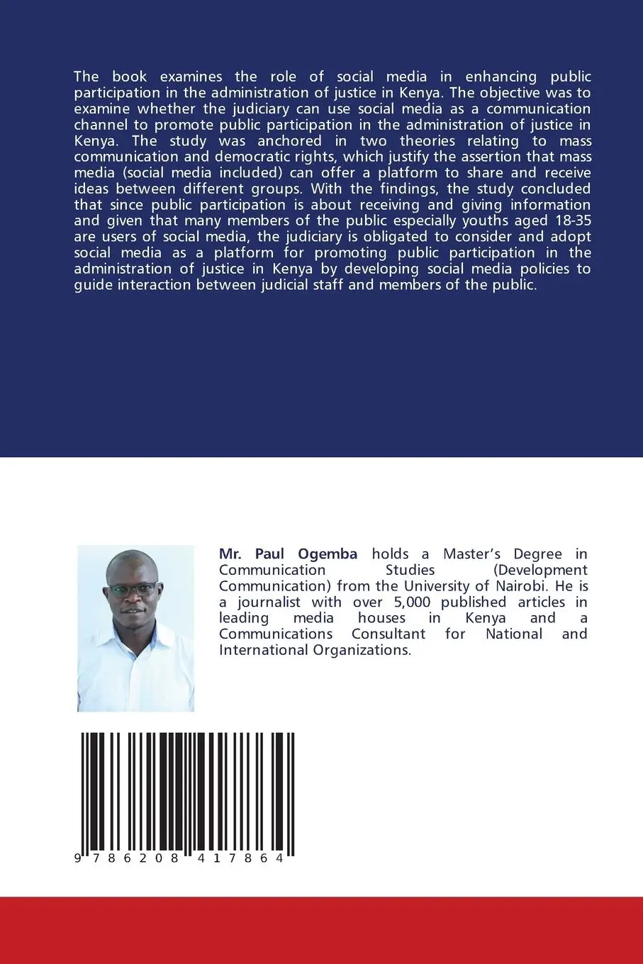 Rückseite: 9786208417864 | Social Media and Public Participation in the Administration of Justice