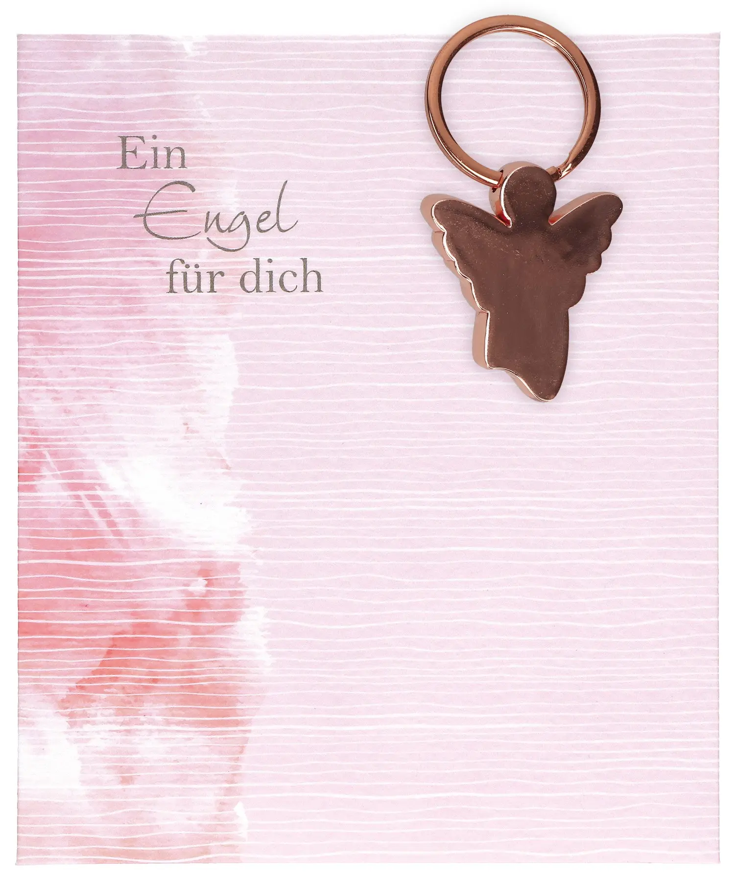 Cover: 4036526757964 | Schlüsselanhänger 'Ein Engel für dich' | aus rosegoldfarbenem Metall.