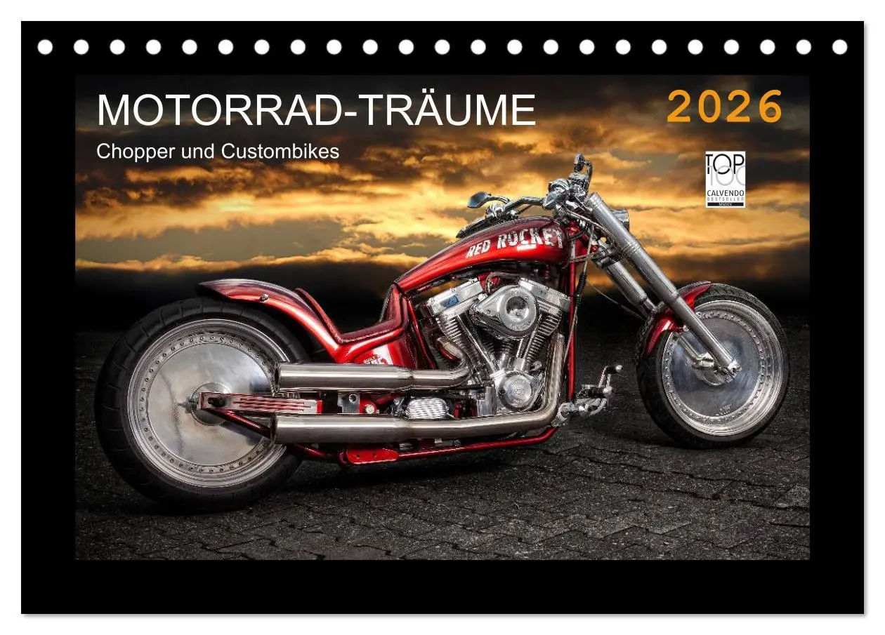 Cover: 9783516217964 | Motorrad-Träume - Chopper und Custombikes (Tischkalender 2026 DIN...