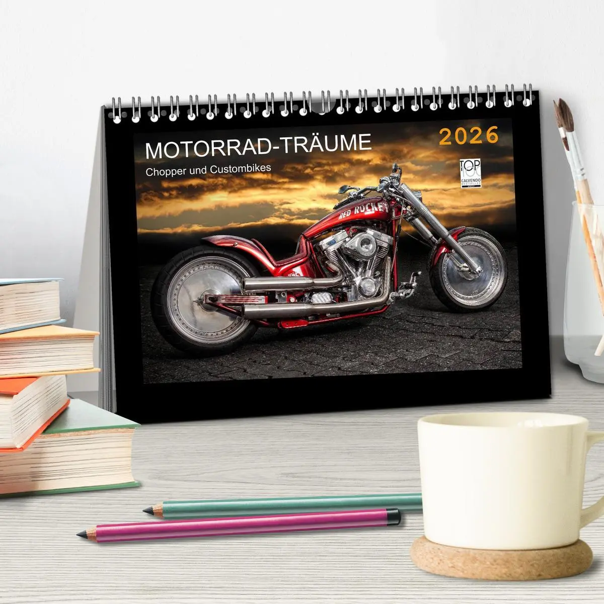 Bild: 9783516217964 | Motorrad-Träume - Chopper und Custombikes (Tischkalender 2026 DIN...