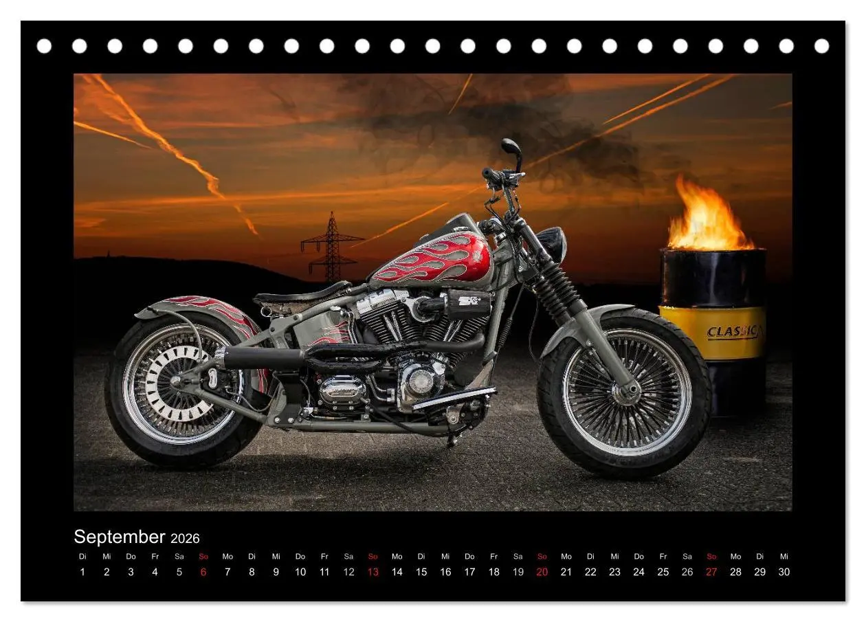 Bild: 9783516217964 | Motorrad-Träume - Chopper und Custombikes (Tischkalender 2026 DIN...