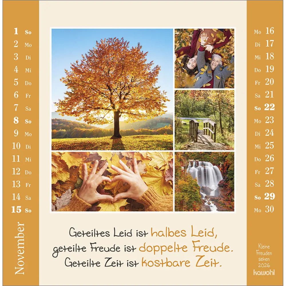 Bild: 9783754817964 | Kleine Freuden sehen 2026 | Postkarten-Kalender mit Bildcollagen