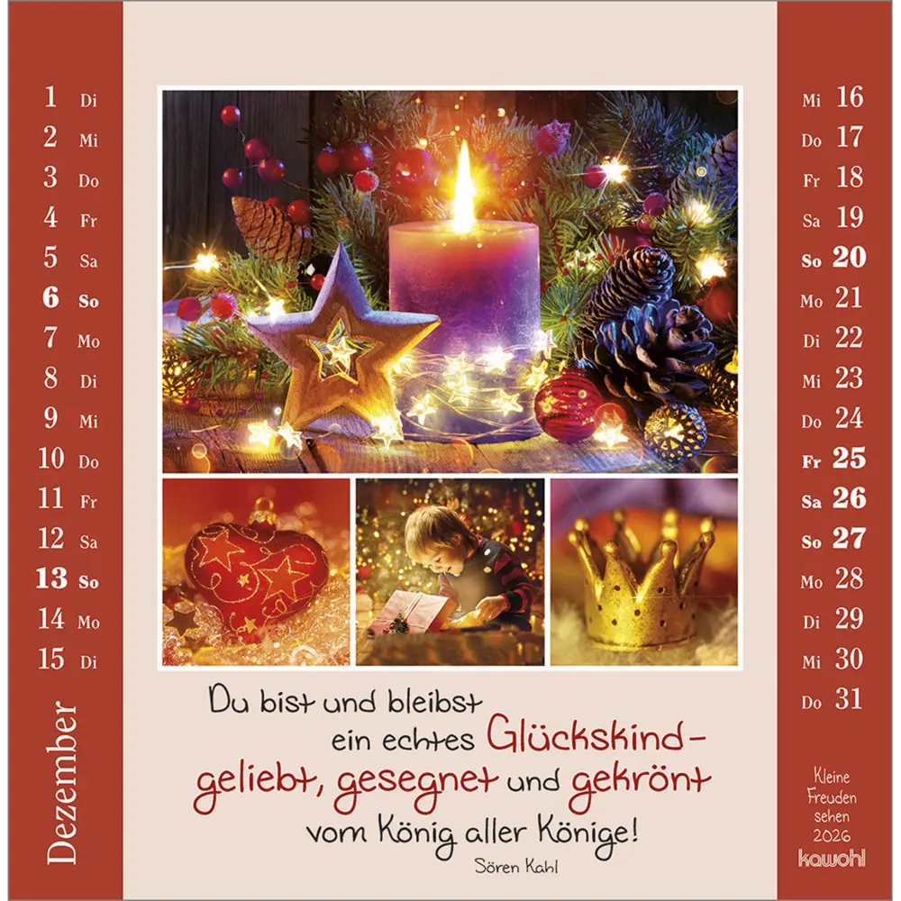 Bild: 9783754817964 | Kleine Freuden sehen 2026 | Postkarten-Kalender mit Bildcollagen