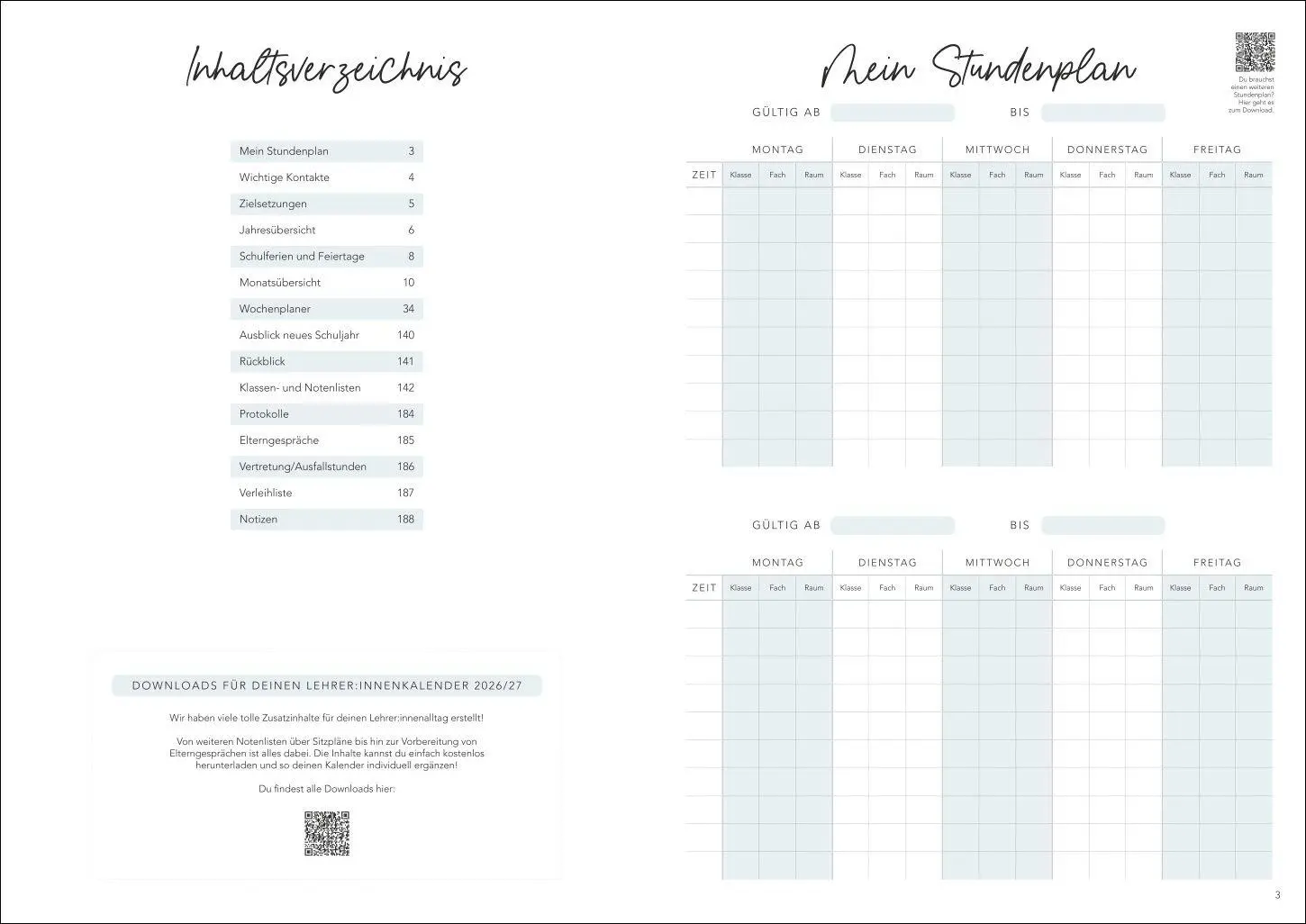 Bild: 9783756417964 | Lehrerkalender 2027 | Kalender | Bürokalender Heye | 192 S. | Deutsch