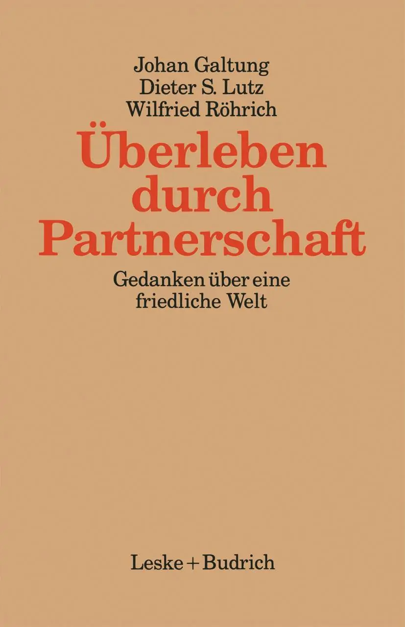 Cover: 9783810007964 | Überleben durch Partnerschaft | Gedanken über eine friedliche Welt