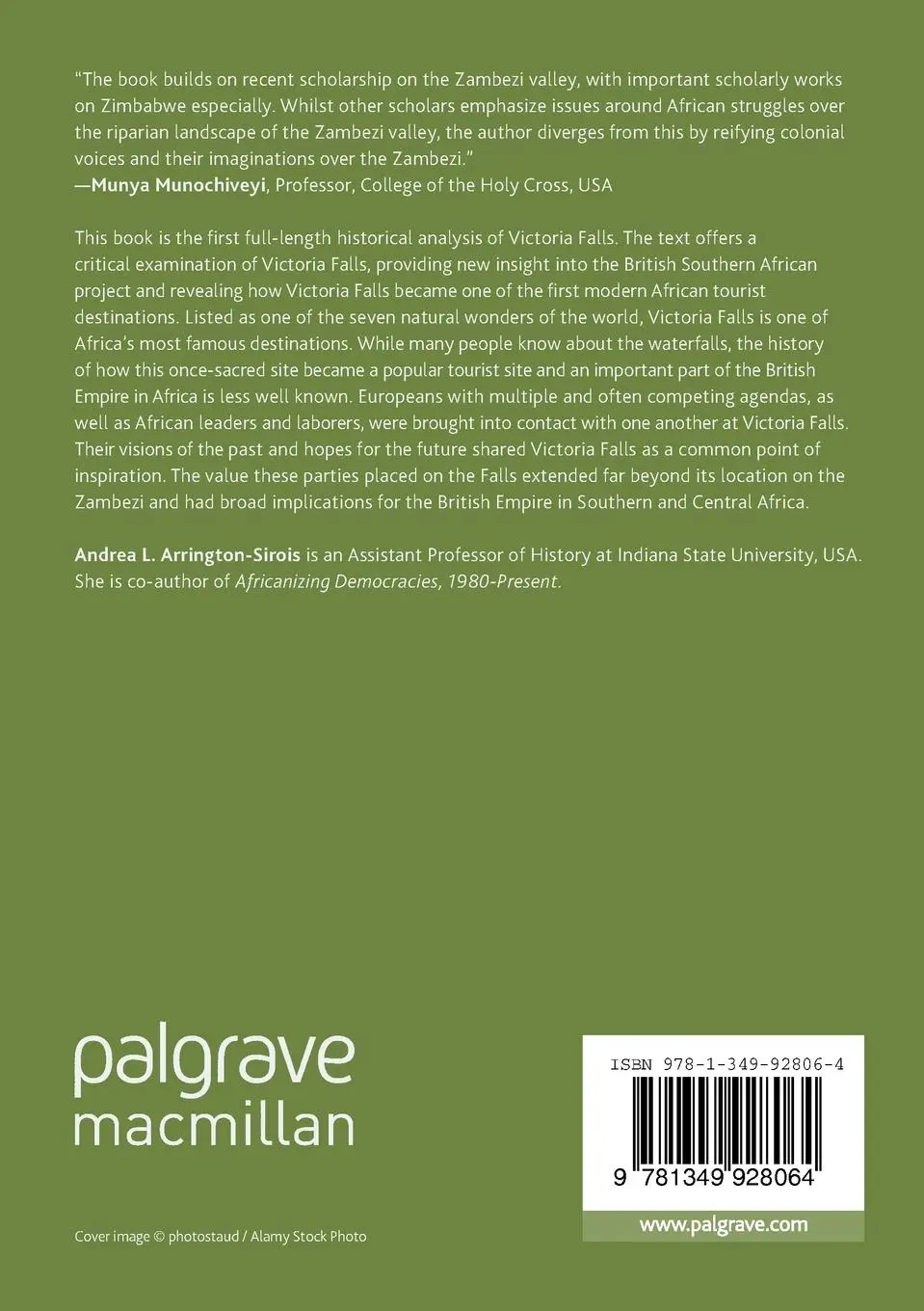 Rückseite: 9781349928064 | Victoria Falls and Colonial Imagination in British Southern Africa