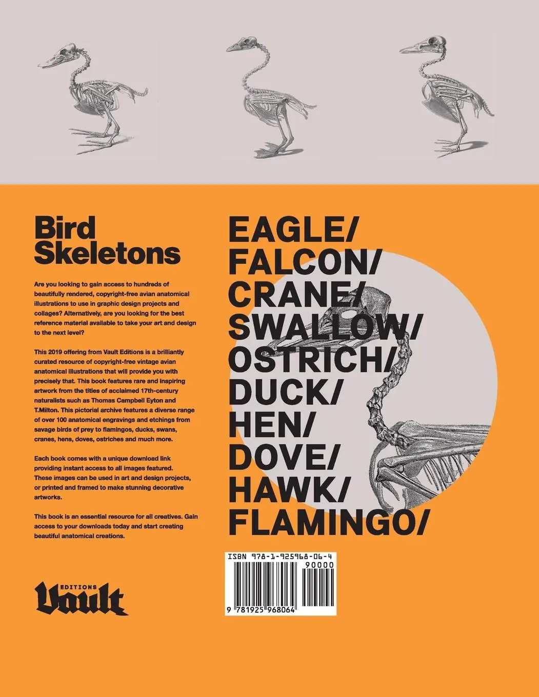 Rückseite: 9781925968064 | Bird Skeletons | Copyright-Free Images for Artists &amp; Designers | James
