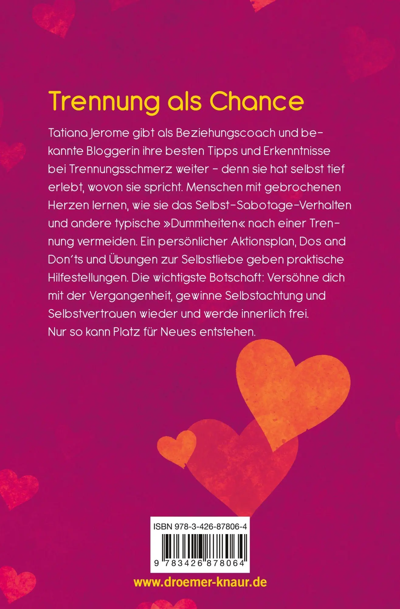 Rückseite: 9783426878064 | Loslassen heißt sich selbst zurückbekommen | Tatiana Jerome | Buch