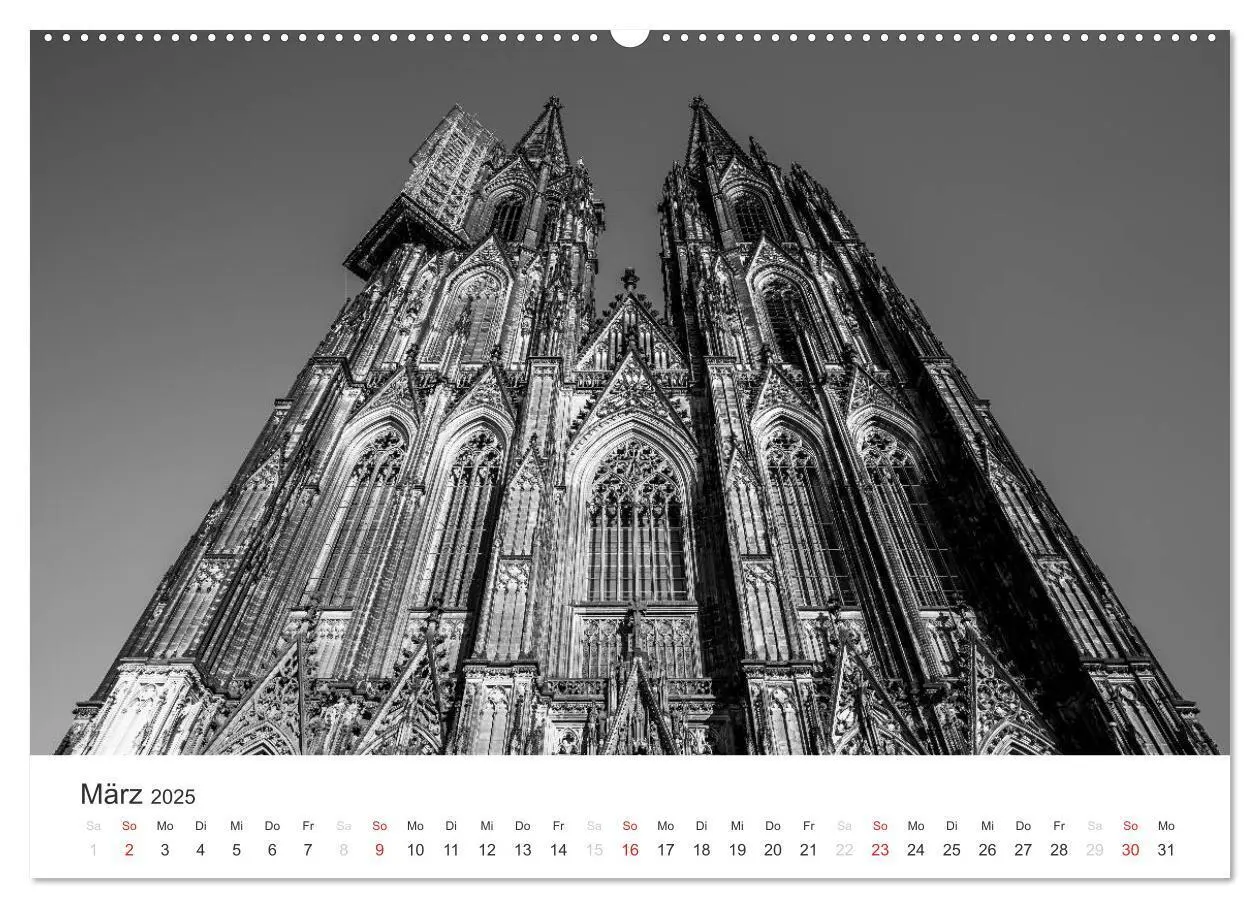 Bild: 9783435548064 | Köln - monochrome Ansichten (Wandkalender 2025 DIN A2 quer),...