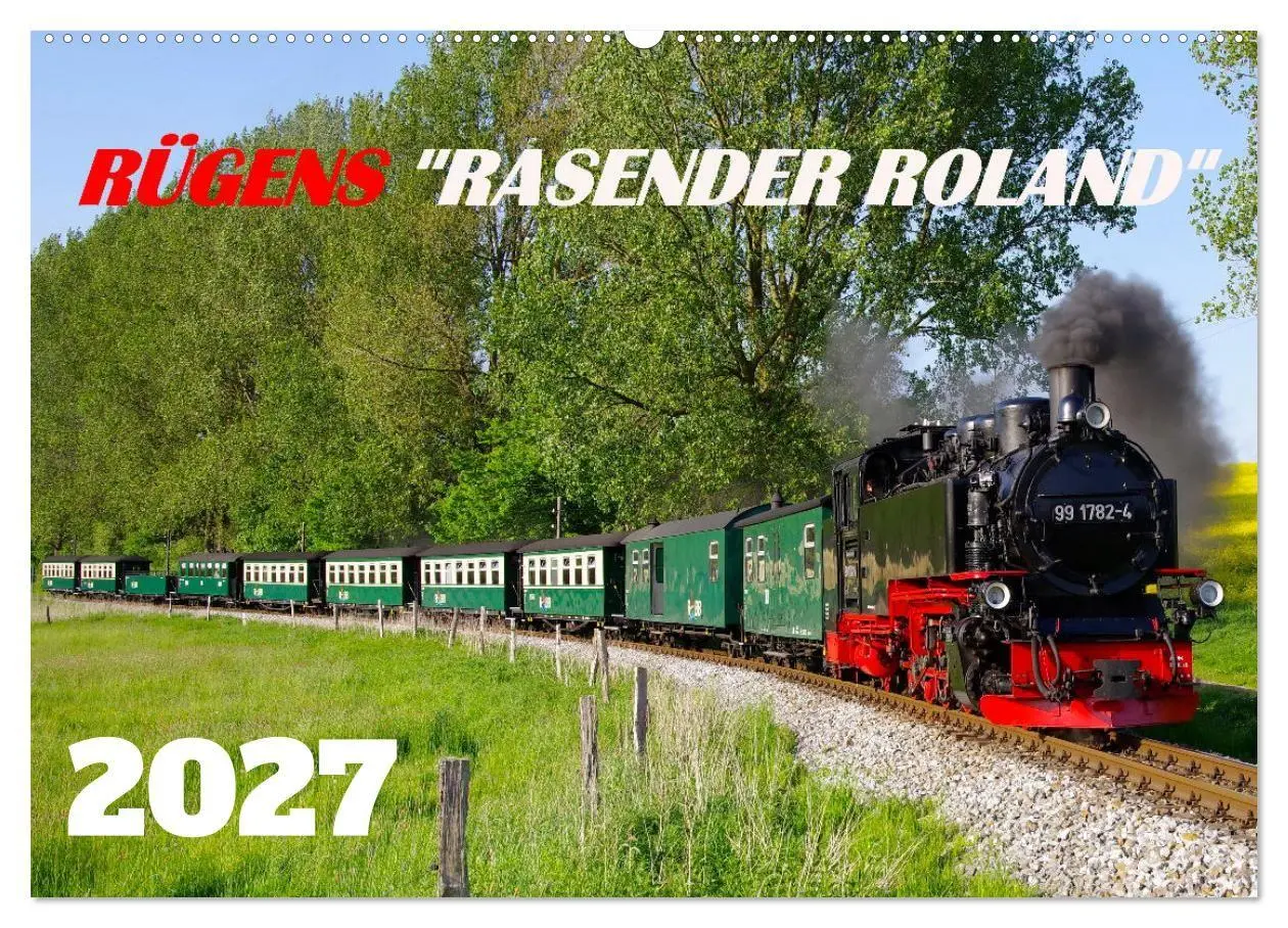 Cover: 9783569368064 | Rügens "rasender Roland" (Wandkalender 2027 DIN A2 quer), CALVENDO...