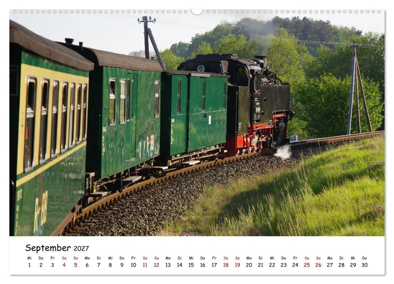 Bild: 9783569368064 | Rügens "rasender Roland" (Wandkalender 2027 DIN A2 quer), CALVENDO...