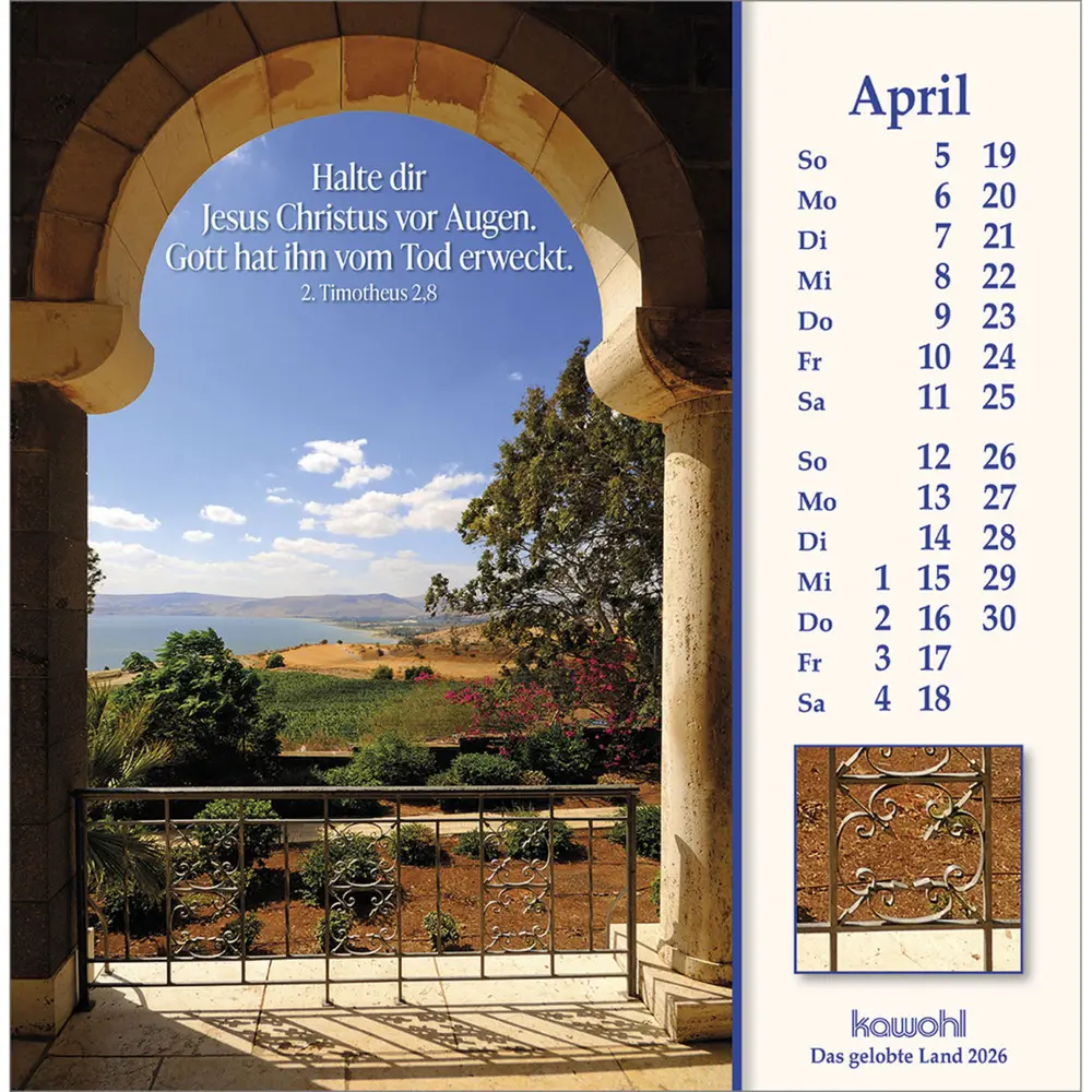 Bild: 9783754878064 | Das Gelobte Land 2026 | Wilhelm Krebber | Kalender | Spiralbindung