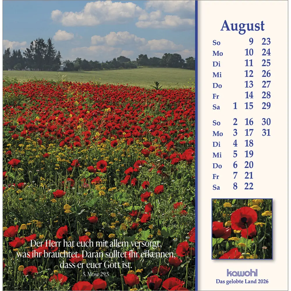 Bild: 9783754878064 | Das Gelobte Land 2026 | Wilhelm Krebber | Kalender | Spiralbindung