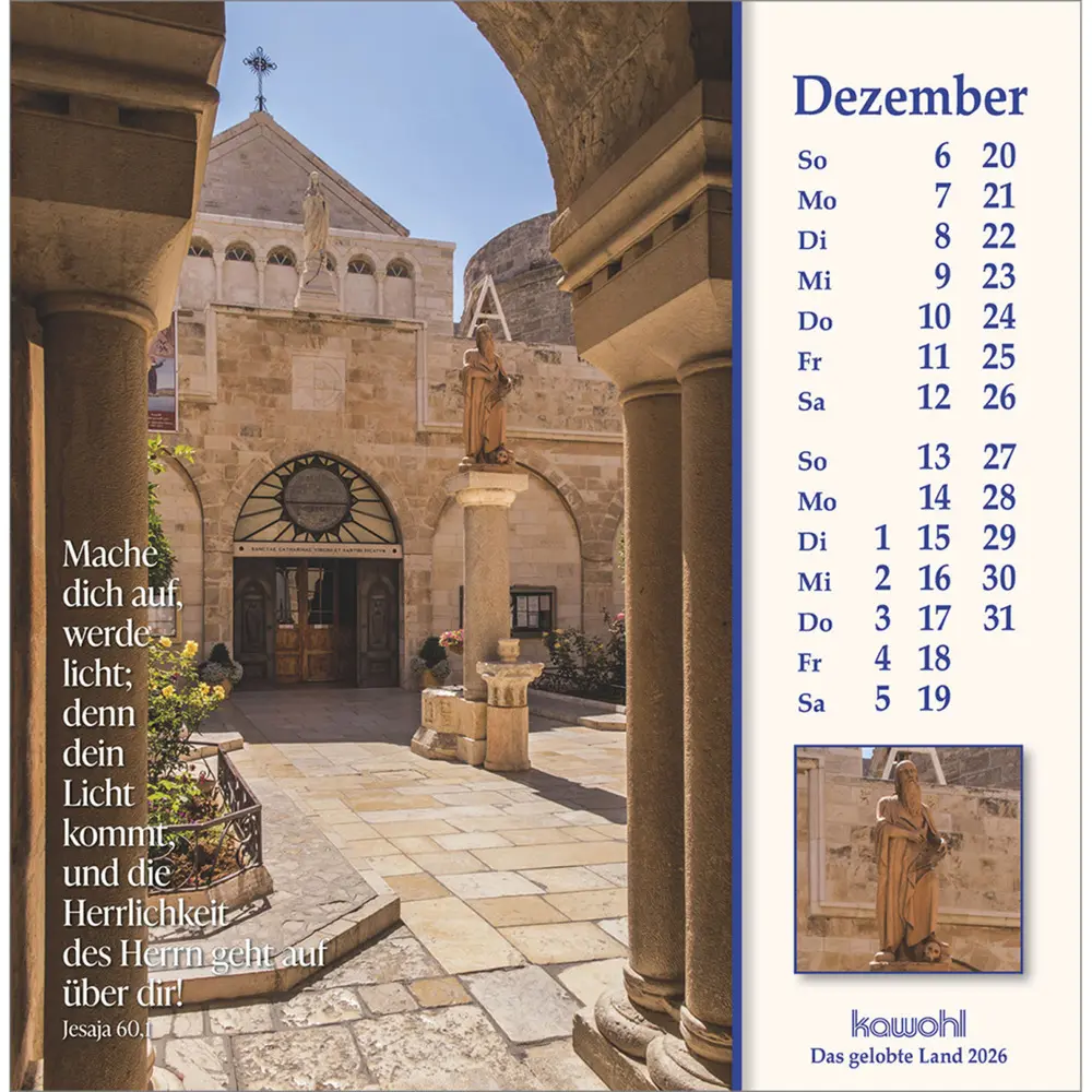Bild: 9783754878064 | Das Gelobte Land 2026 | Wilhelm Krebber | Kalender | Spiralbindung