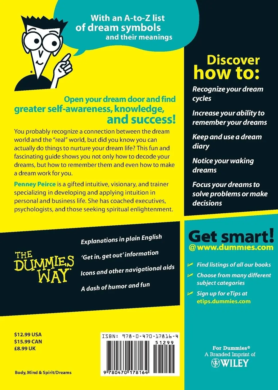 Rückseite: 9780470178164 | Dream Dictionary For Dummies | Penney Peirce | Taschenbuch | Englisch