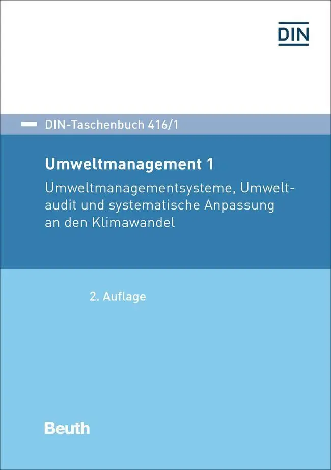 Cover: 9783410308164 | Umweltmanagement 1 | DIN e. V. | Taschenbuch | DIN-Beuth-Taschenbuch