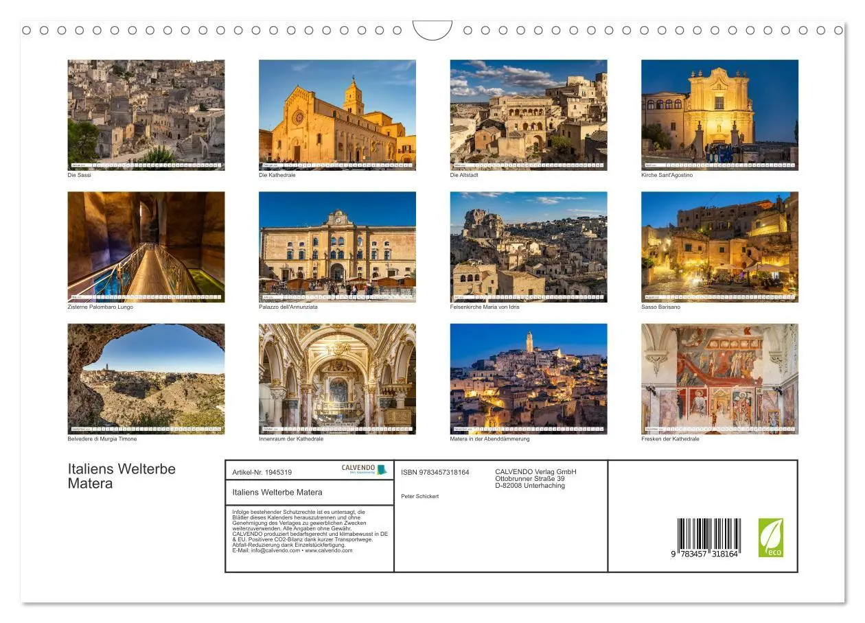 Bild: 9783457318164 | Italiens Welterbe Matera (Wandkalender 2026 DIN A3 quer), CALVENDO...