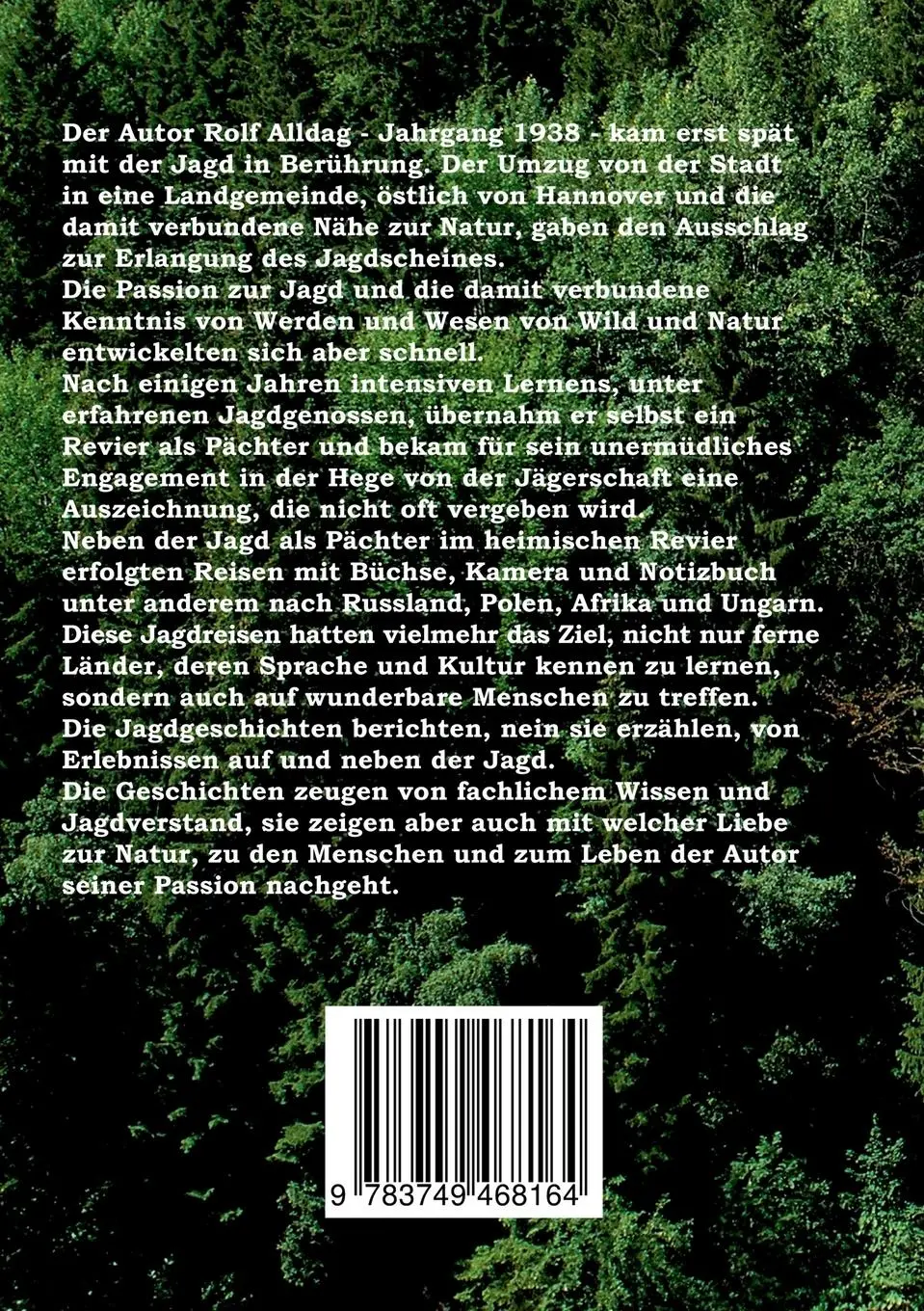 Rückseite: 9783749468164 | Luise und andere Jagdgeschichten | Rolf Alldag | Taschenbuch | 208 S.