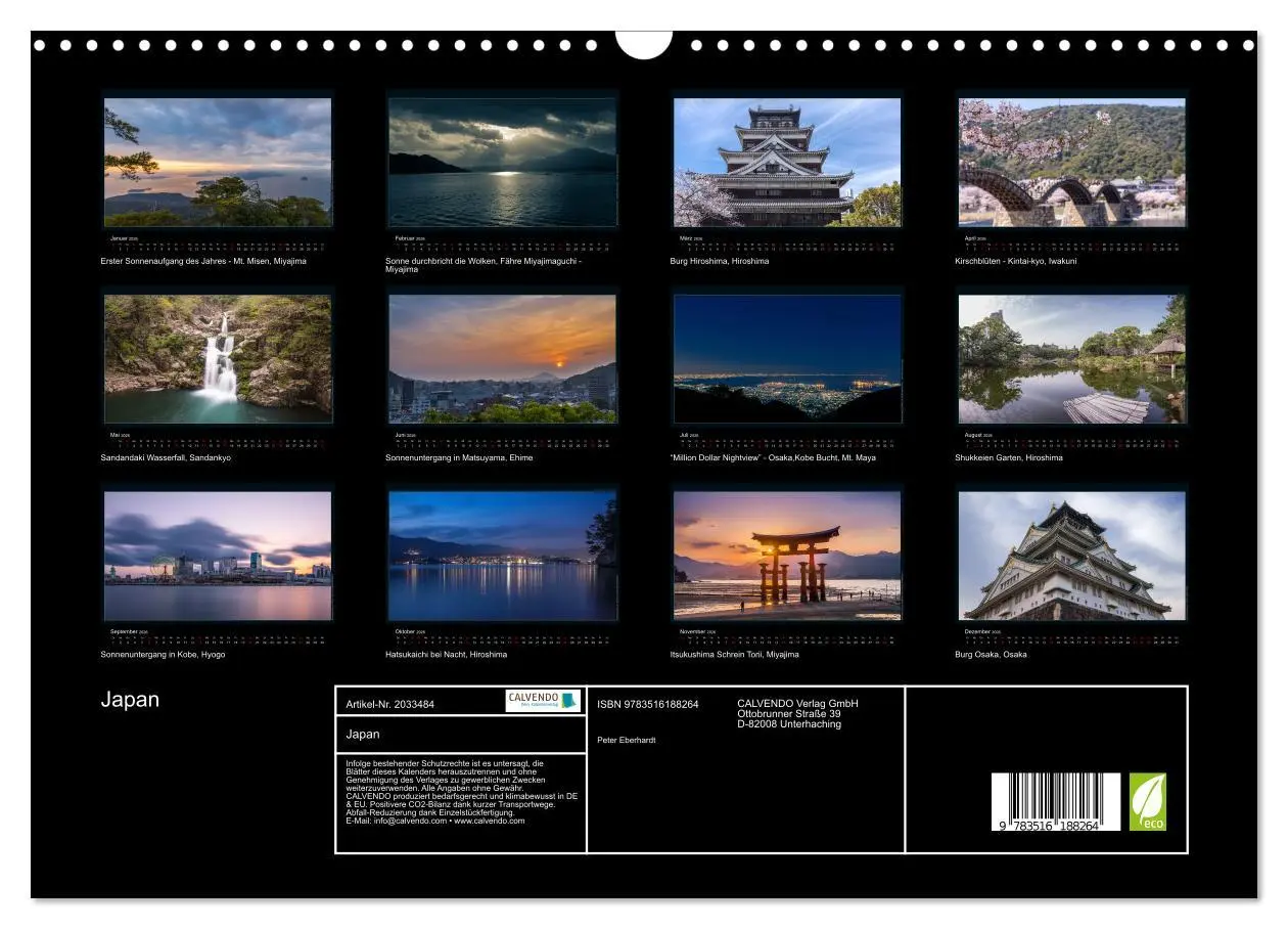 Bild: 9783516188264 | Japan (Wandkalender 2026 DIN A3 quer), CALVENDO Monatskalender | 2026