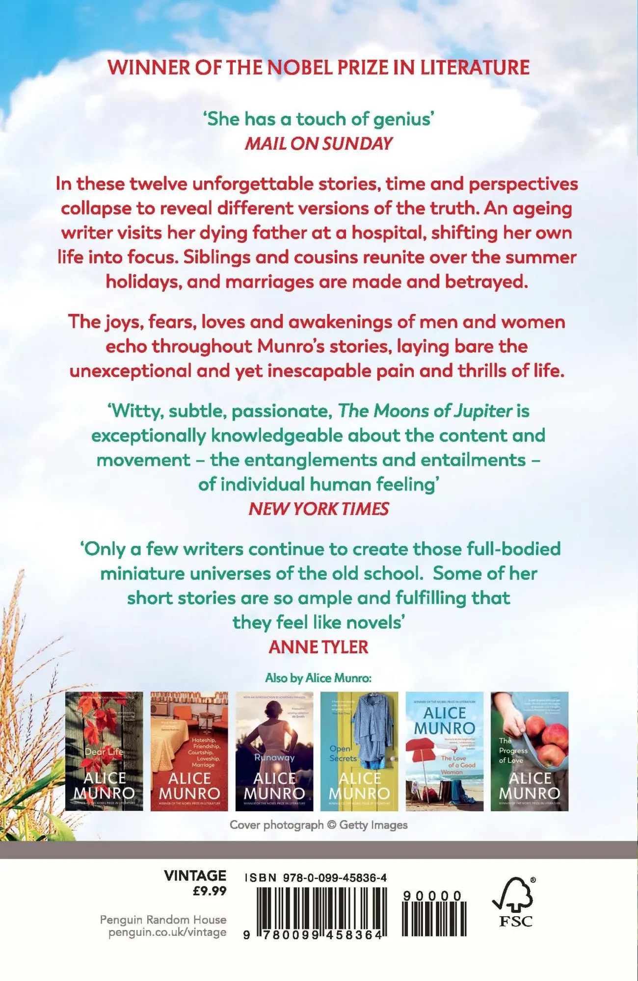 Rückseite: 9780099458364 | The Moons of Jupiter | Alice Munro | Taschenbuch | 233 S. | Englisch