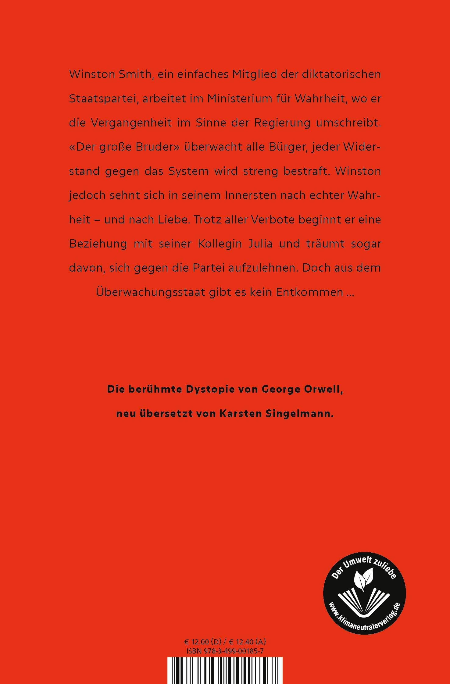 Rückseite: 9783733508364 | 1984 | George Orwell | Taschenbuch | 416 S. | Deutsch | 2024