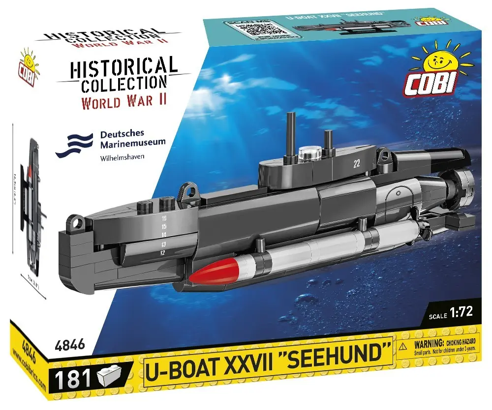 Cover: 5902251048464 | COBI 4846 - U-BOOT XXVII Seehund WWII, 181 Klemmbausteine | 4846