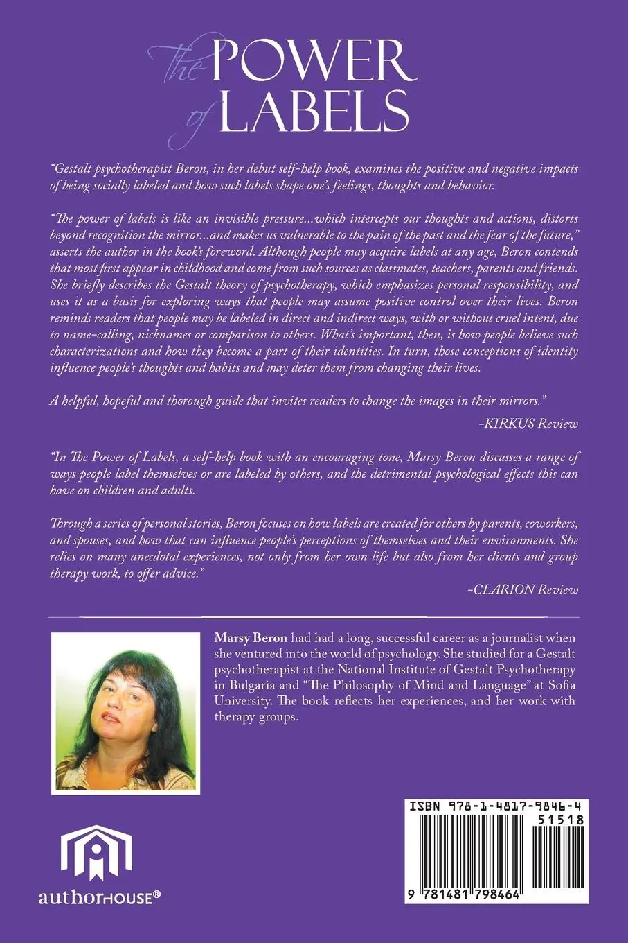 Rückseite: 9781481798464 | The Power of Labels | Marsy Beron | Taschenbuch | Englisch | 2013