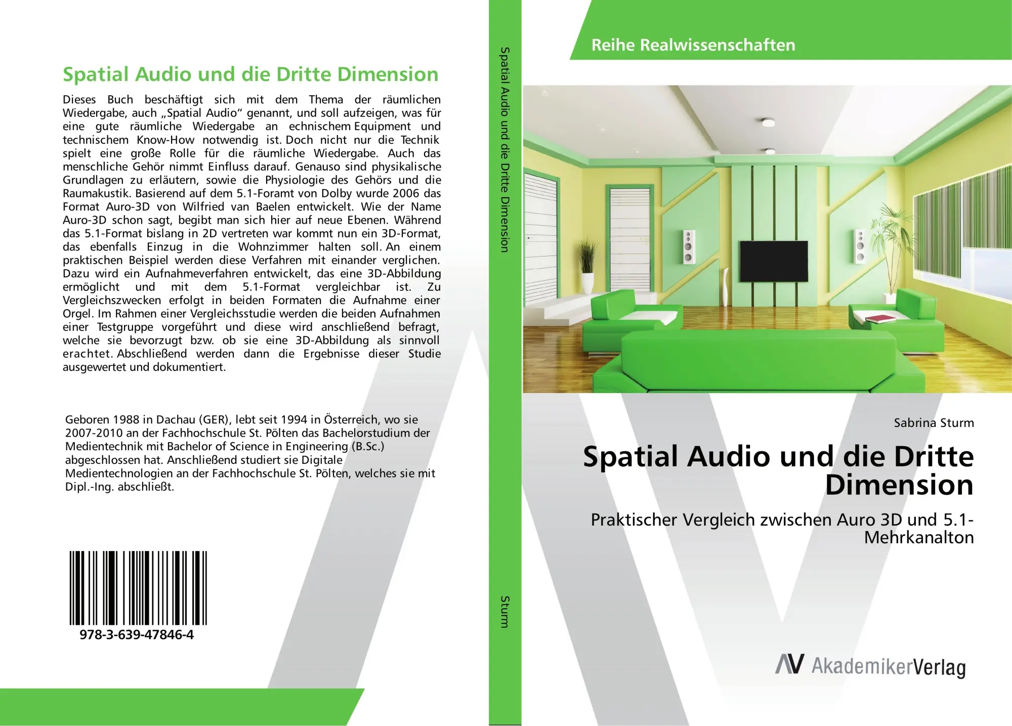 Cover: 9783639478464 | Spatial Audio und die Dritte Dimension | Sabrina Sturm | Taschenbuch