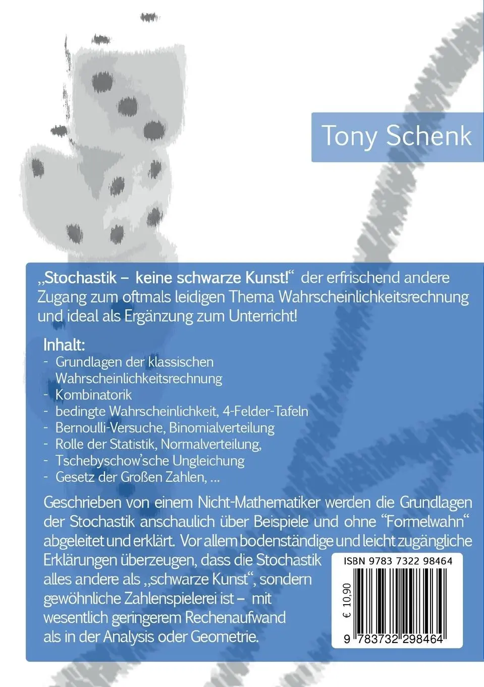 Rückseite: 9783732298464 | Stochastik - keine schwarze Kunst | Tony Schenk | Taschenbuch | 116 S.