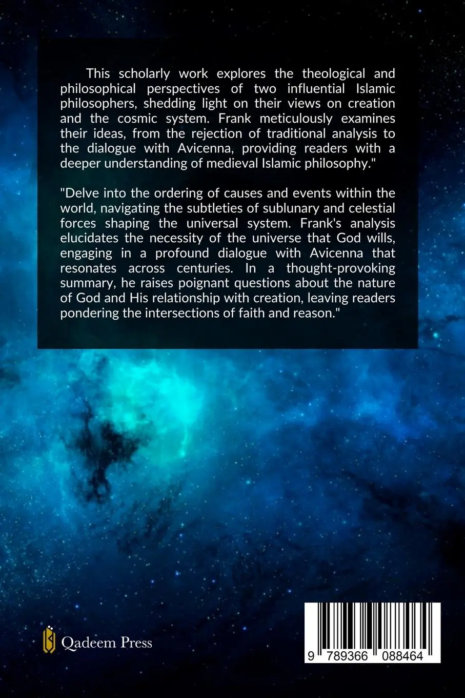 Rückseite: 9789366088464 | Creation and the Cosmic System - Al Ghazali and Avicenna | Frank