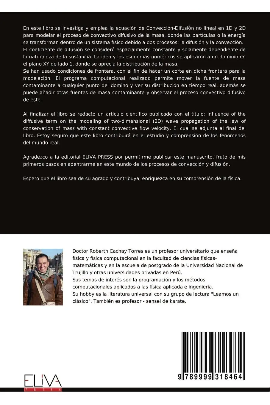 Rückseite: 9789999318464 | Modelación Numérica del Transporte de Masa Usando la Ecuación...