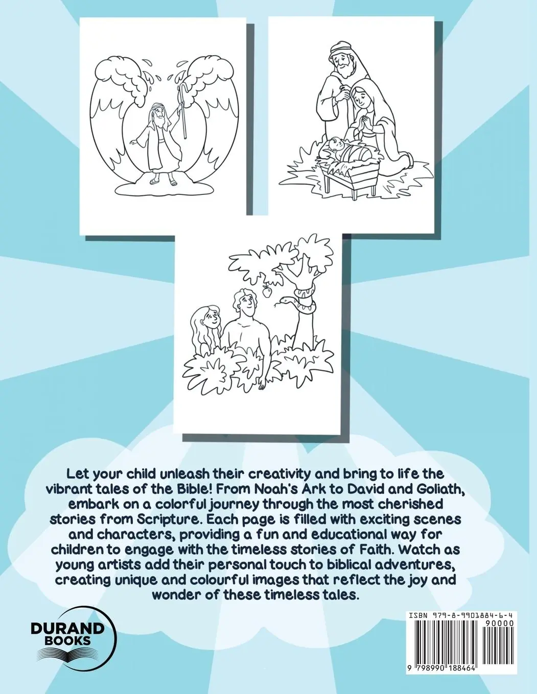 Rückseite: 9798990188464 | The Christian Coloring Book for Kids | Durand Loy | Taschenbuch | 2024