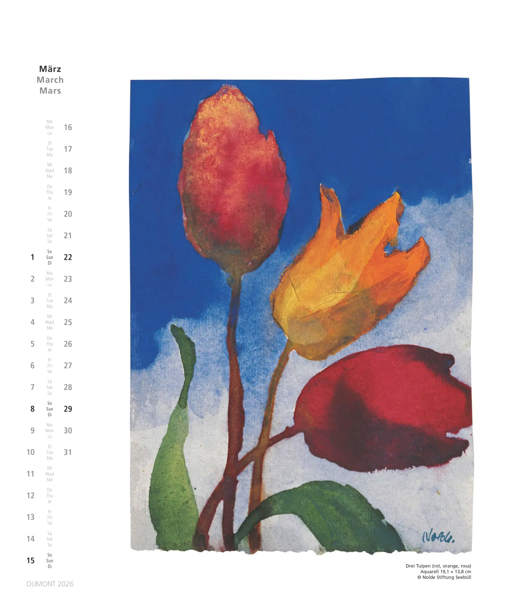 Bild: 4069095008564 | Emil Nolde 2026 - Kunstkalender - Wandkalender im Format 34,5 x 40...