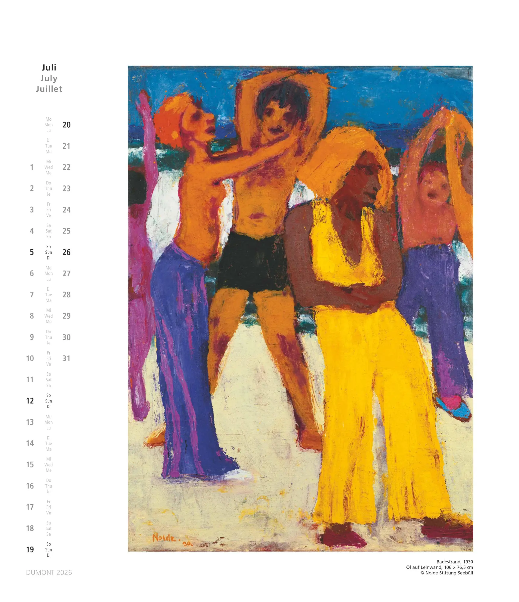 Bild: 4069095008564 | Emil Nolde 2026 - Kunstkalender - Wandkalender im Format 34,5 x 40...