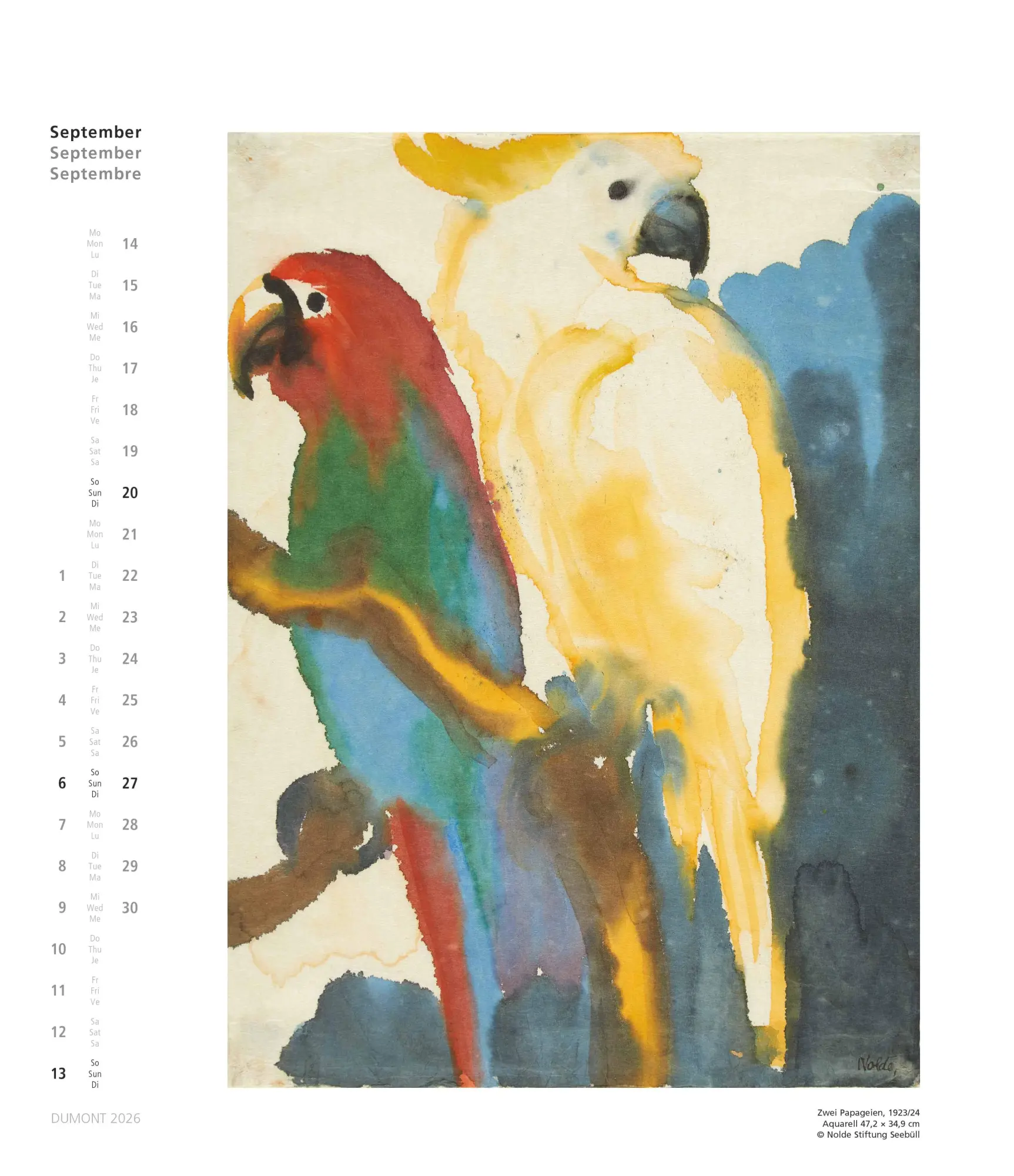 Bild: 4069095008564 | Emil Nolde 2026 - Kunstkalender - Wandkalender im Format 34,5 x 40...