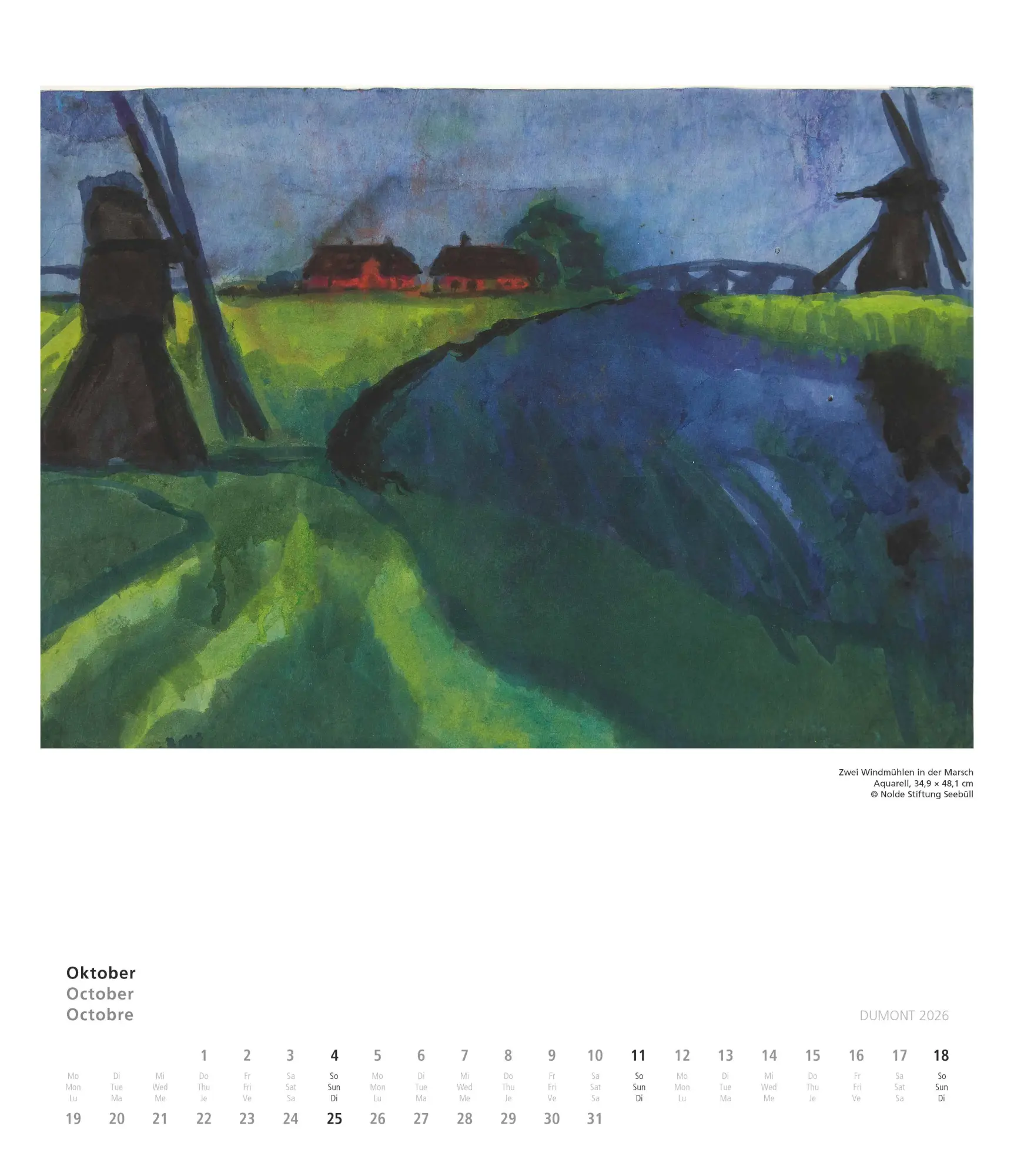 Bild: 4069095008564 | Emil Nolde 2026 - Kunstkalender - Wandkalender im Format 34,5 x 40...