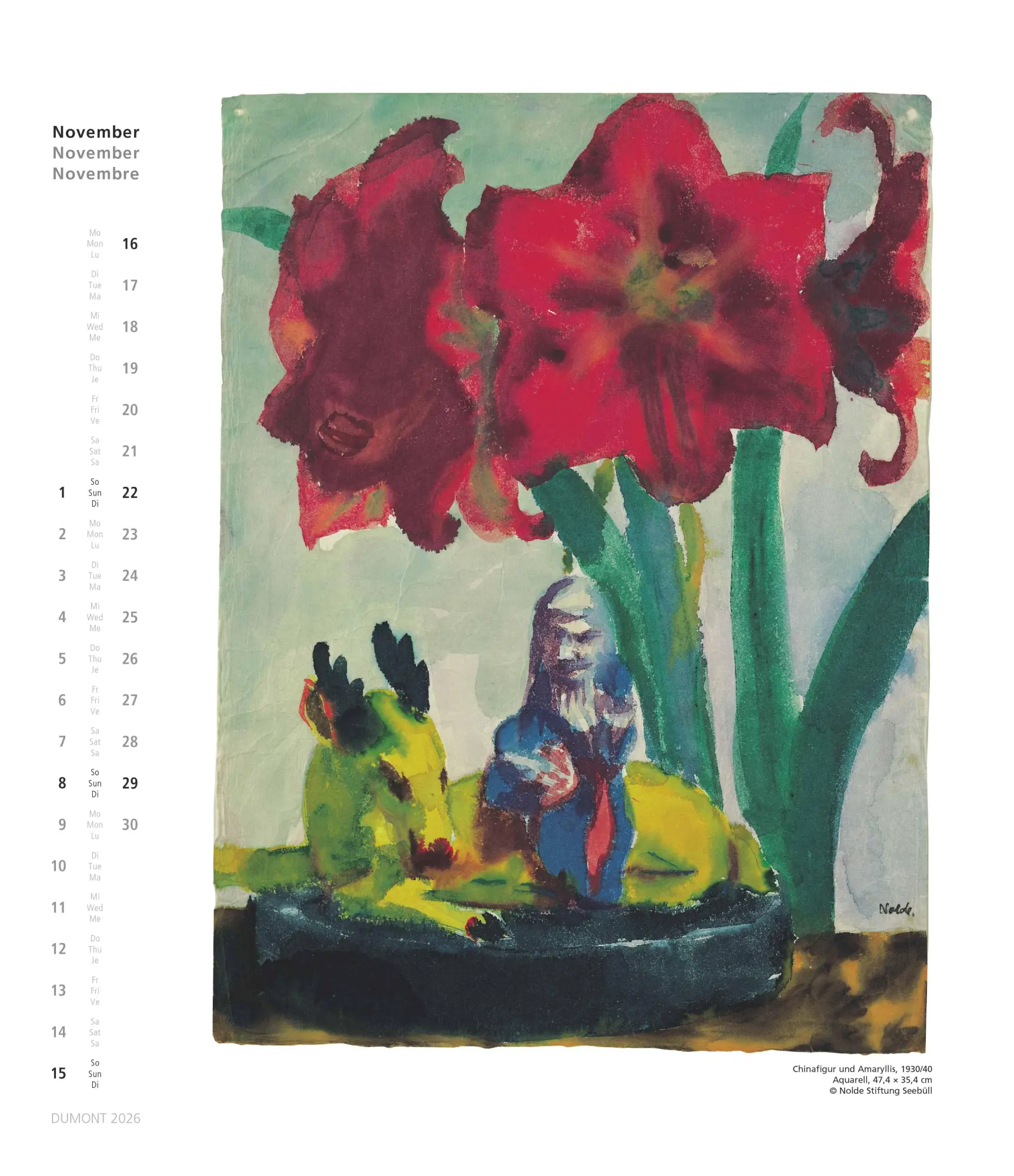Bild: 4069095008564 | Emil Nolde 2026 - Kunstkalender - Wandkalender im Format 34,5 x 40...