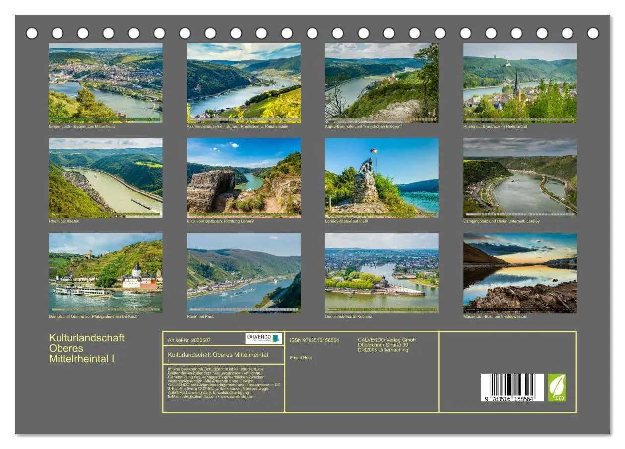 Bild: 9783516158564 | Kulturlandschaft Oberes Mittelrheintal I (Tischkalender 2026 DIN A5...