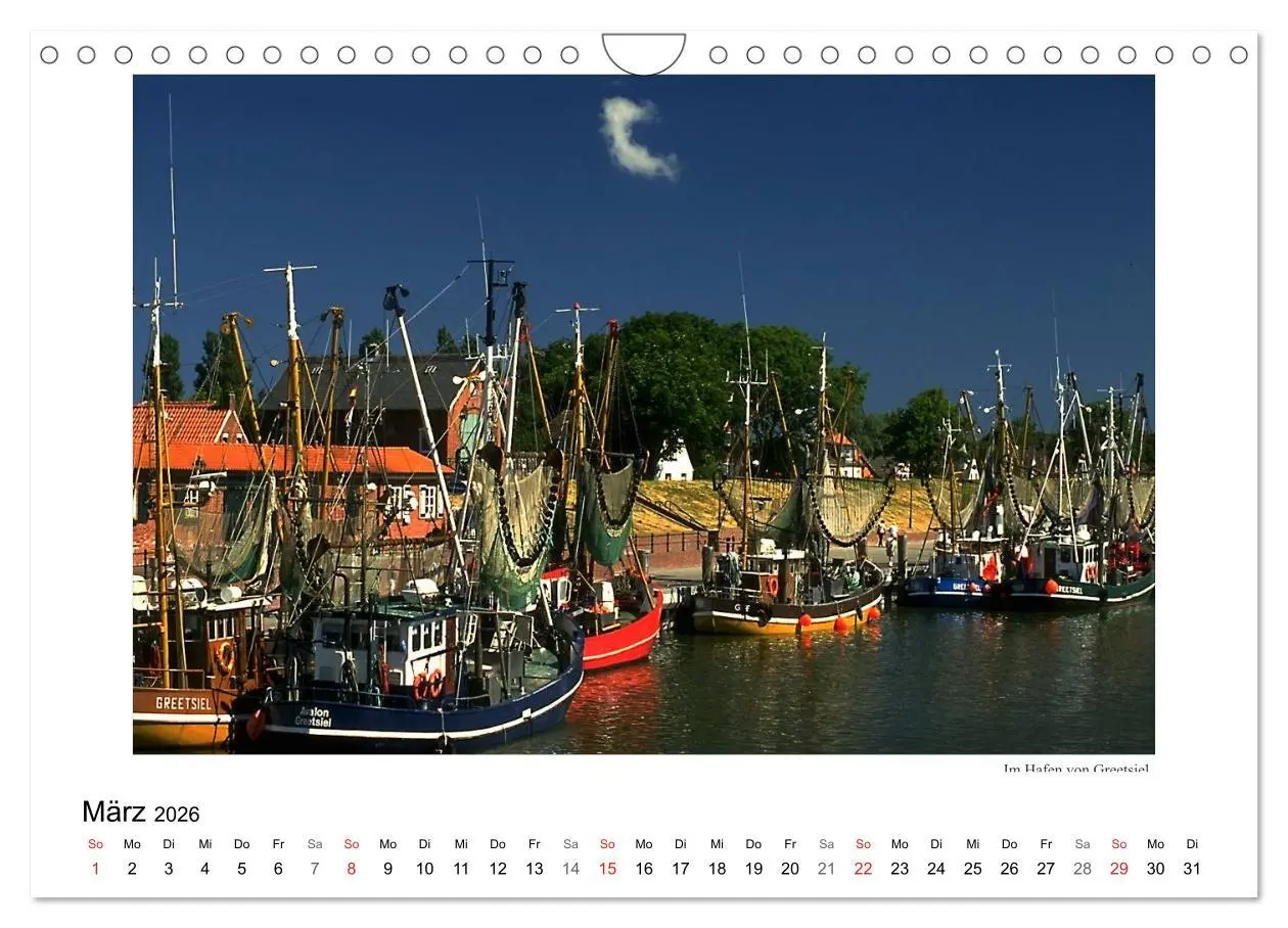 Bild: 9783516228564 | Krabbenkutter in Ostfriesland (Wandkalender 2026 DIN A4 quer),...