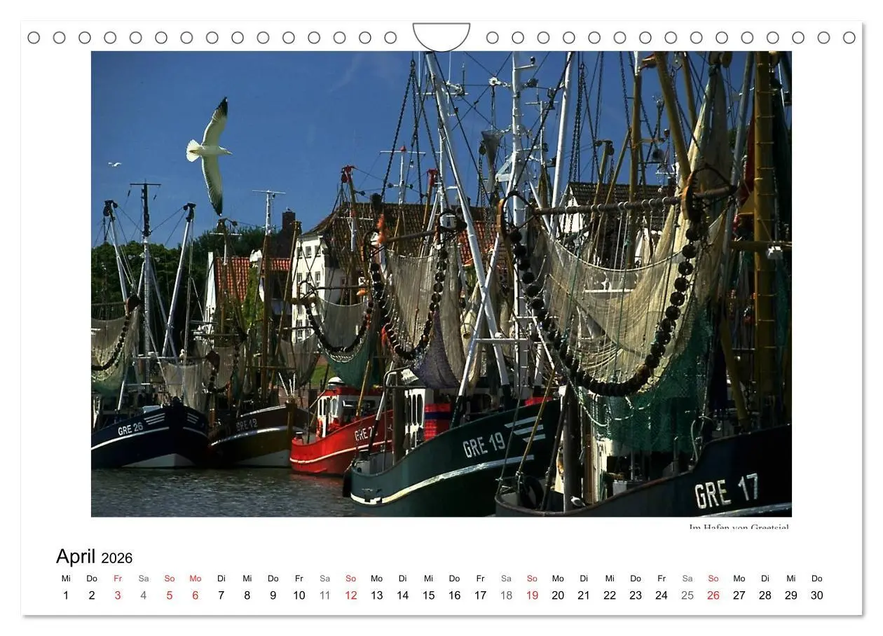 Bild: 9783516228564 | Krabbenkutter in Ostfriesland (Wandkalender 2026 DIN A4 quer),...