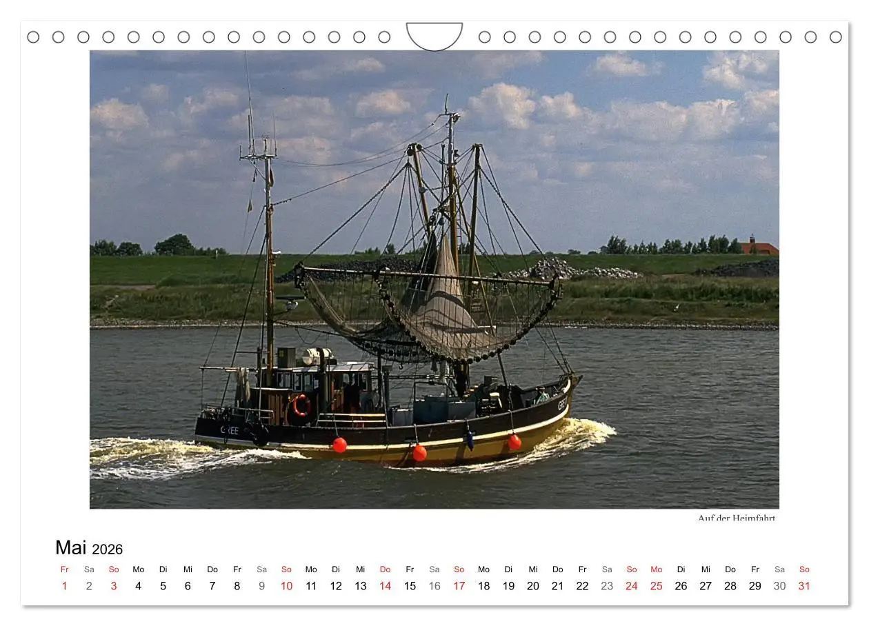 Bild: 9783516228564 | Krabbenkutter in Ostfriesland (Wandkalender 2026 DIN A4 quer),...