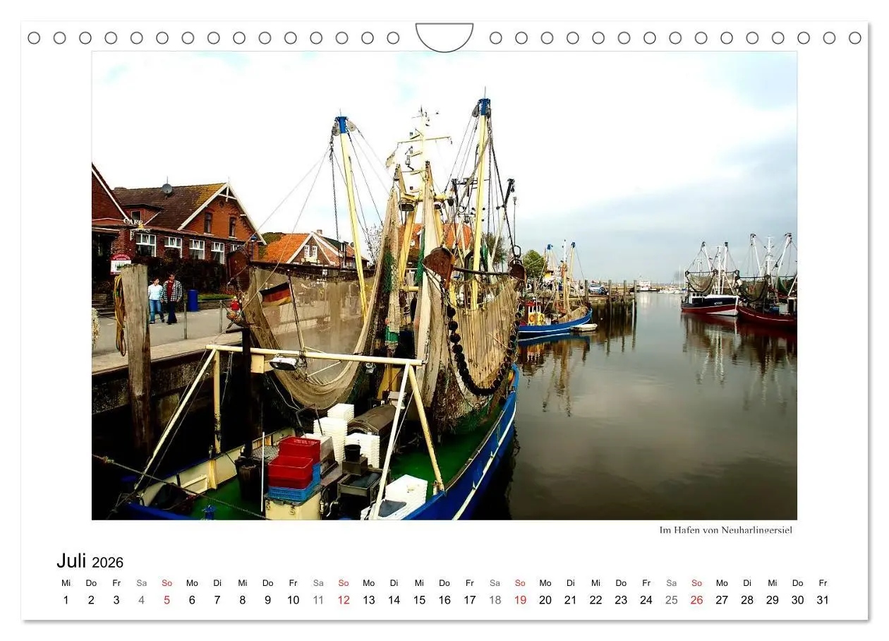 Bild: 9783516228564 | Krabbenkutter in Ostfriesland (Wandkalender 2026 DIN A4 quer),...