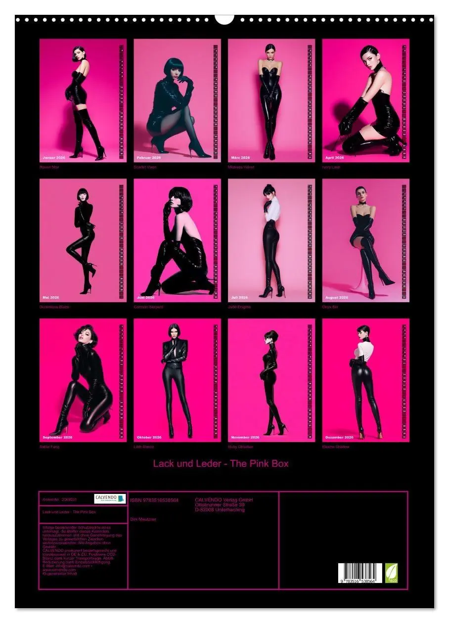 Bild: 9783516538564 | Lack und Leder - The Pink Box (Wandkalender 2026 DIN A2 hoch),...