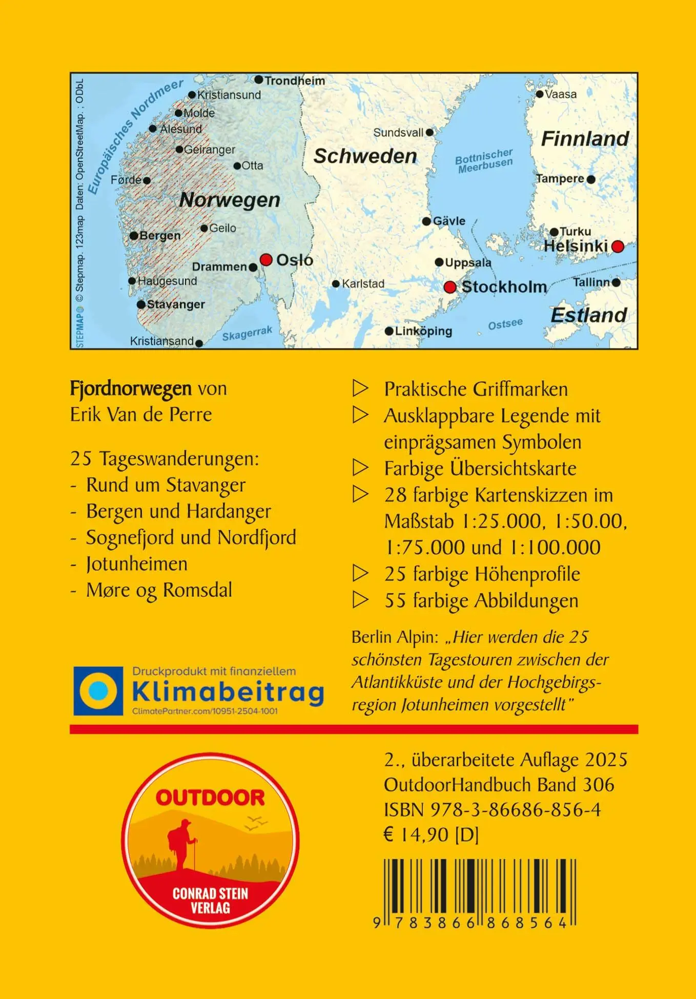 Rückseite: 9783866868564 | Fjordnorwegen 25 Touren zwischen Atlantik und Jotunheimen | Perre