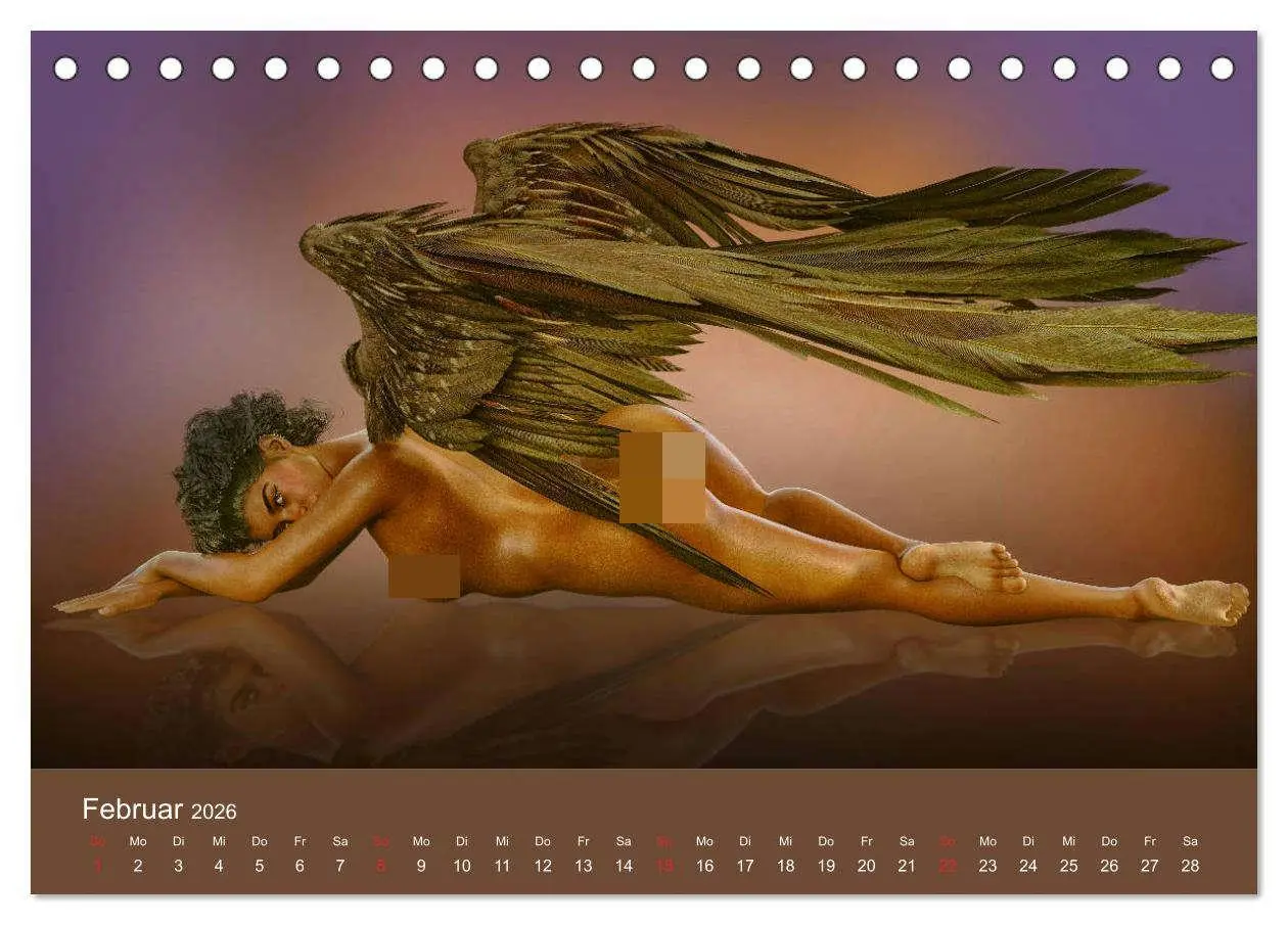 Bild: 9783457818664 | Engel der Verführung - Mythologie als Akt (Tischkalender 2026 DIN...