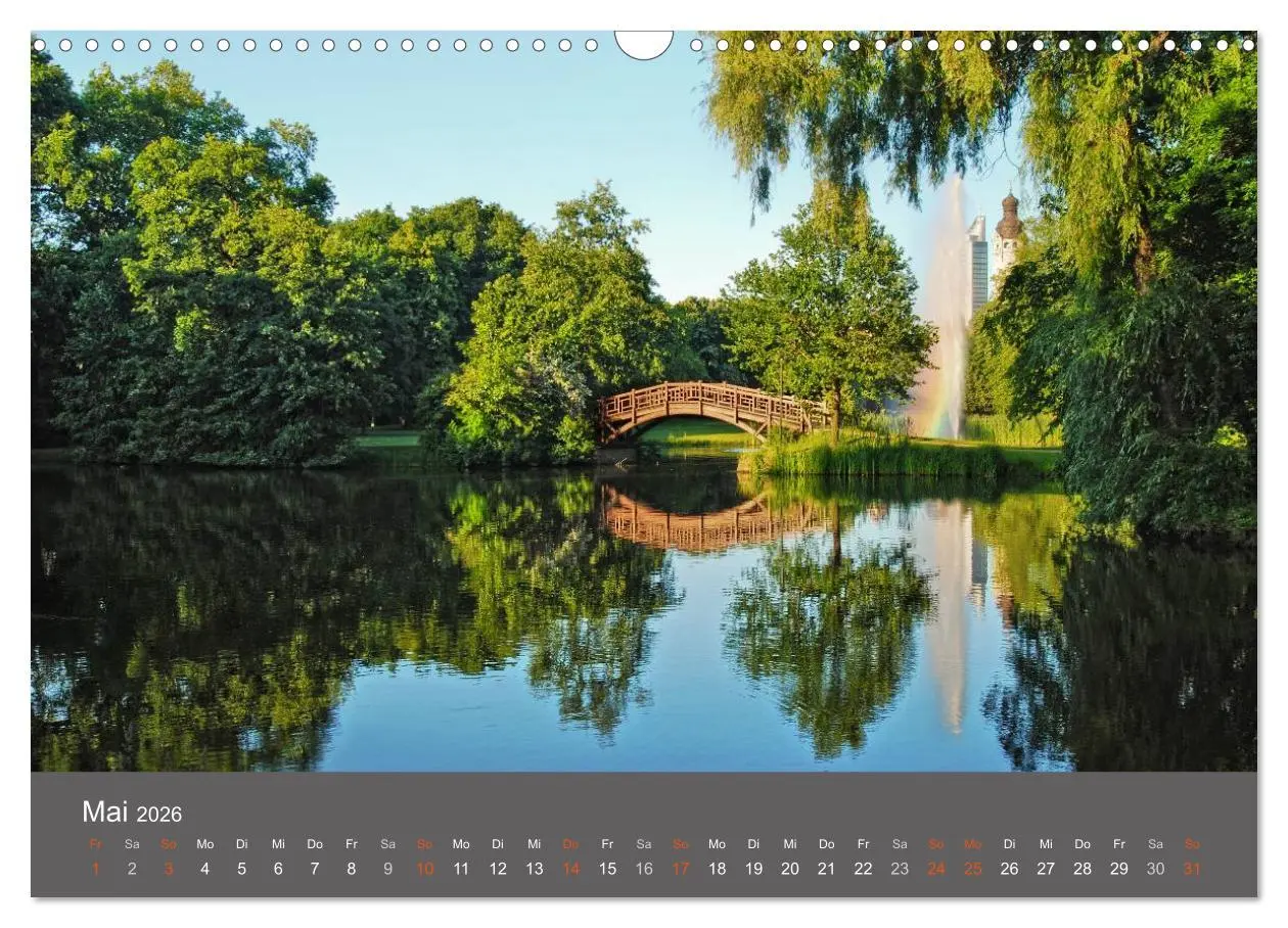 Bild: 9783516078664 | Leipzig - Parks und Landschaften (Wandkalender 2026 DIN A3 quer),...
