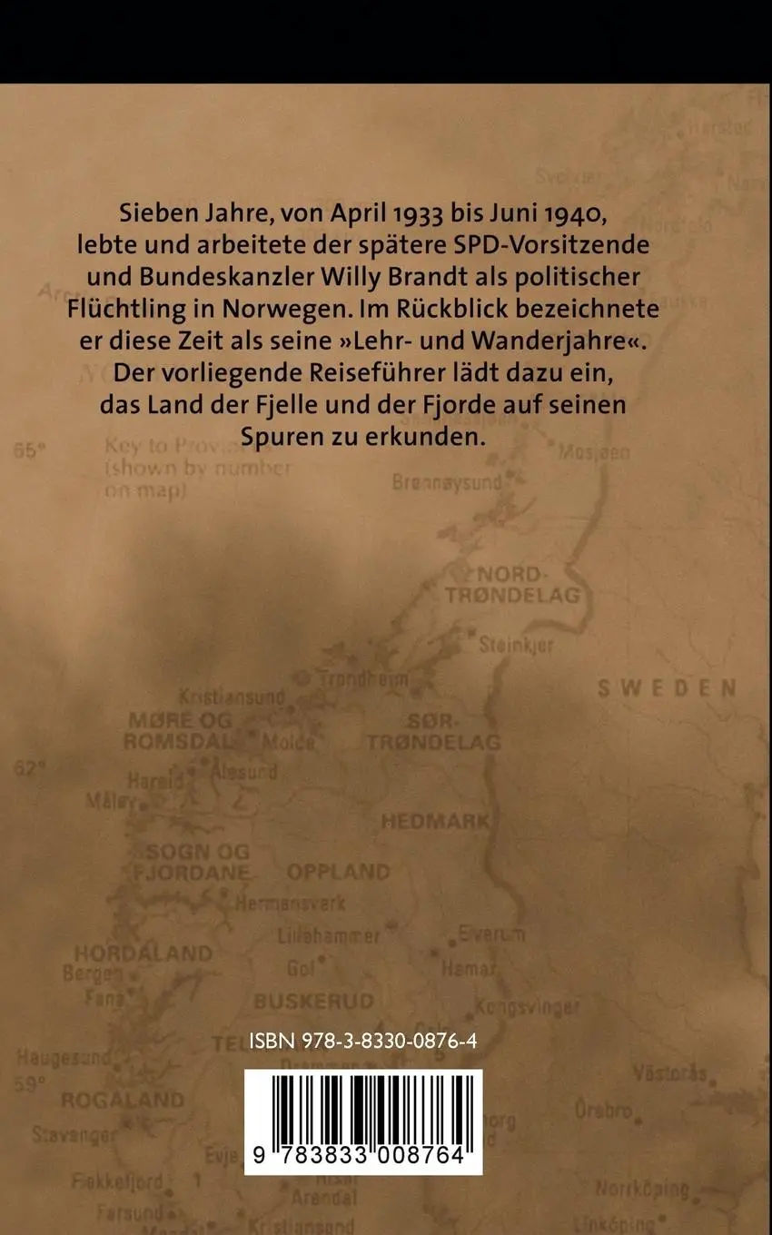Rückseite: 9783833008764 | Norge med Willy | Durch Norwegen auf den Spuren von Willy Brandt