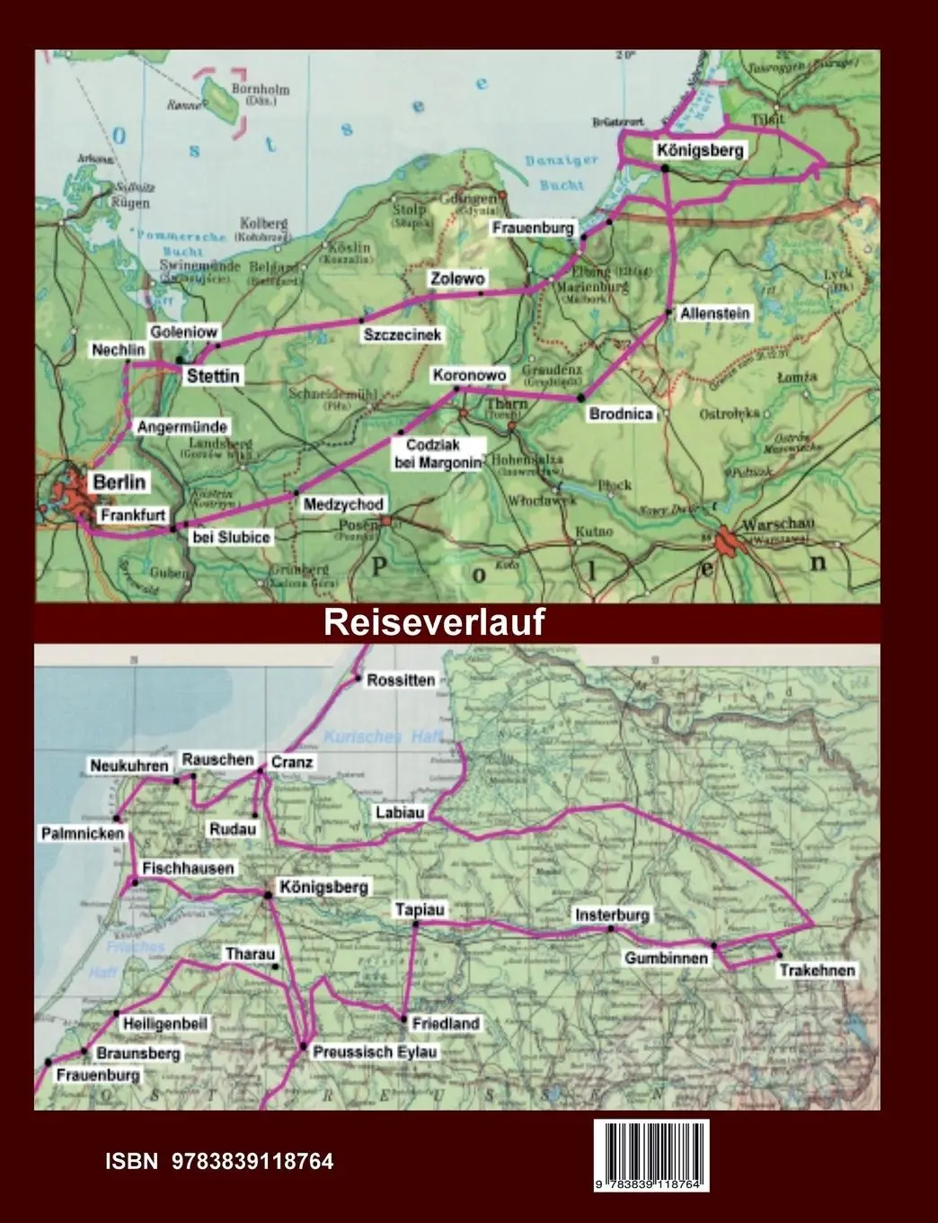 Rückseite: 9783839118764 | Berlin - Königsberg | Mit dem Rad nach Russisch-Ostpreussen | Rosenke