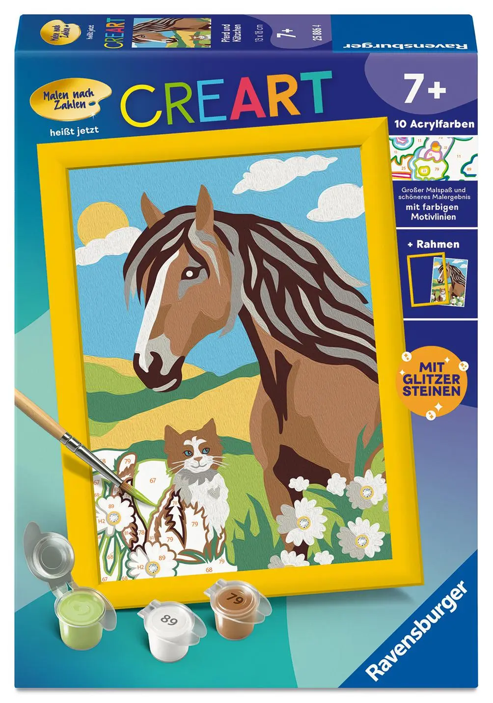 Cover: 4005556258864 | CreArt, Malen nach Zahlen Kinder - Pferd und Kätzchen | Spiel | 2025