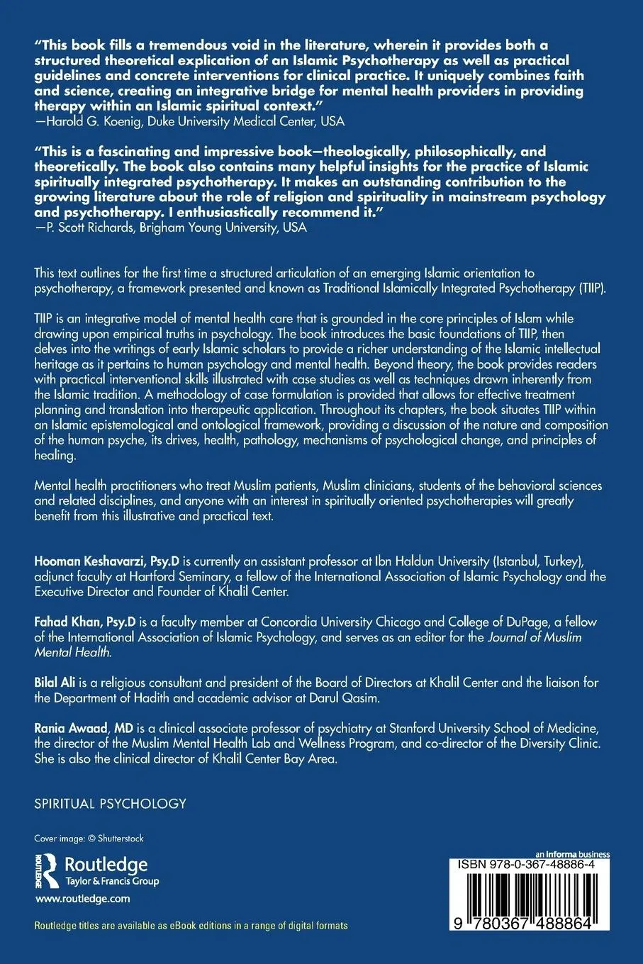 Rückseite: 9780367488864 | Applying Islamic Principles to Clinical Mental Health Care | Buch